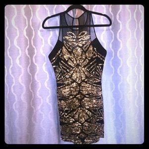Black and Gold cocktail/homecoming dress.